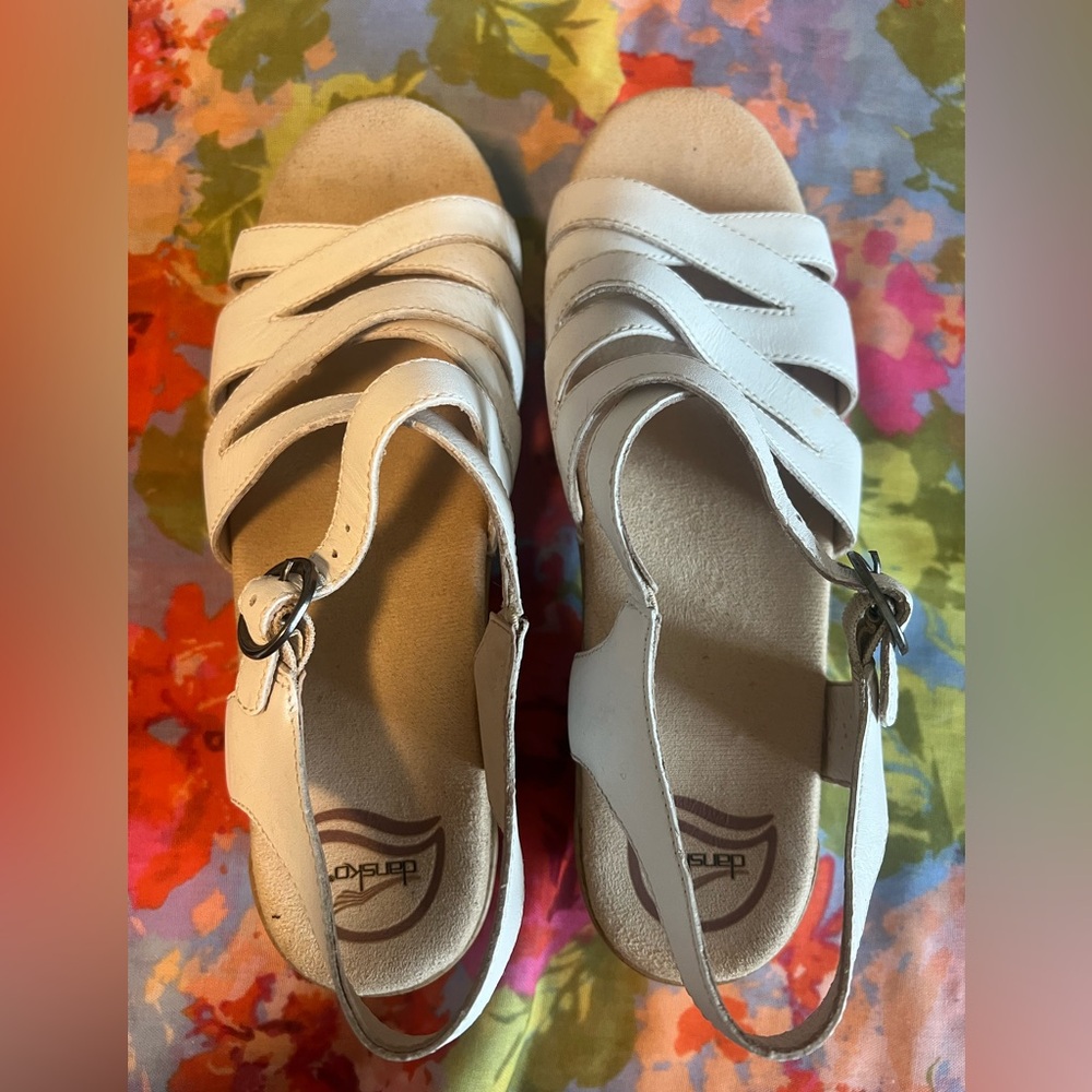 Dansko Leather Stevie Platform Sandals 39